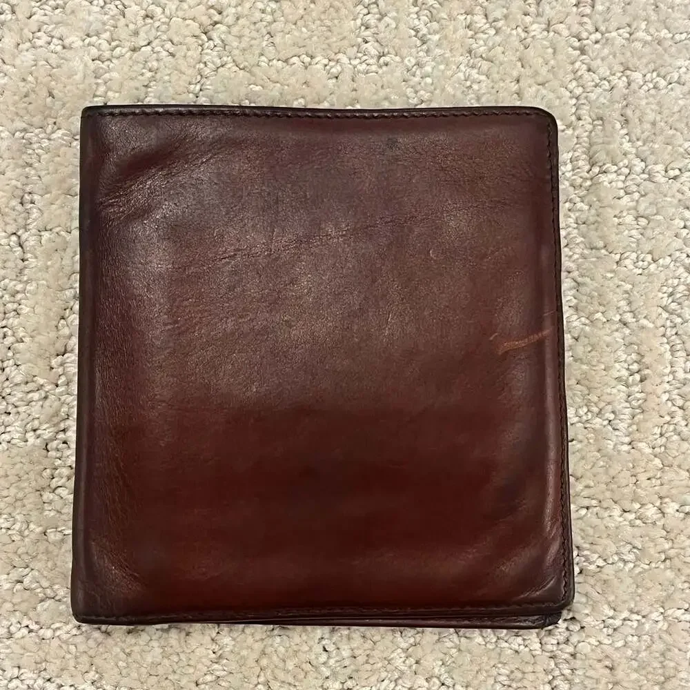 VTG 90s Polo Ralph Lauren Men's Brown Leather Bifold Wallet